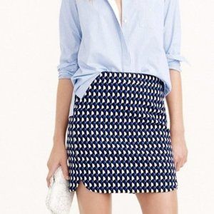J. Crew Jet Set Geo Print Textured Mini Skirt 04